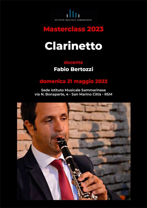 MasterClass di Clarinetto tenuta dal M° Fabio Bertozzi