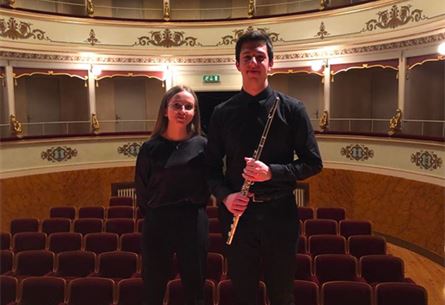 Concerto degli allievi Alessia Brocanelli (pianoforte) e Mattia Maroncelli (flauto)