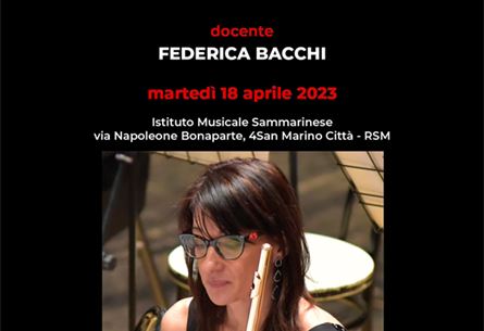 Masterclass di Flauto, docente Federica Bacchi