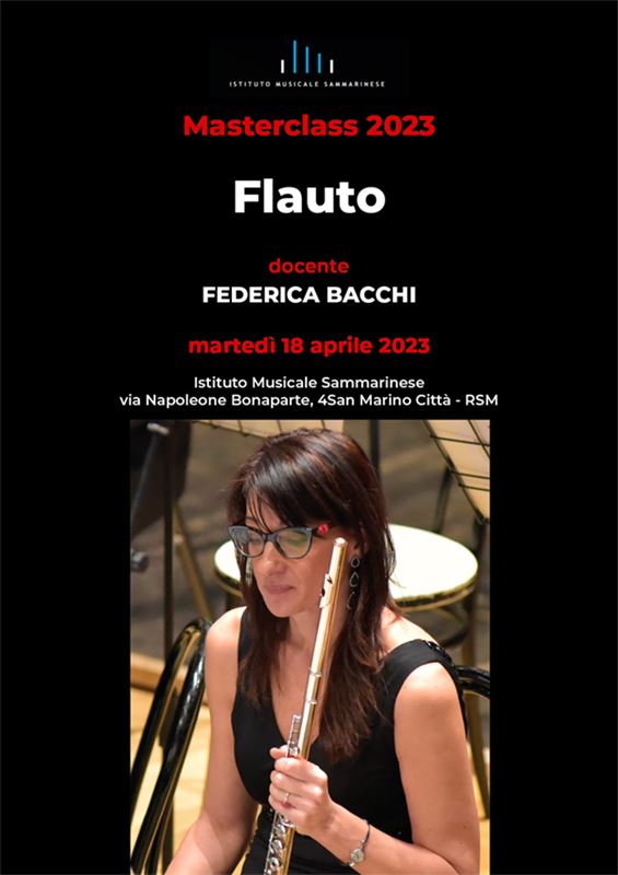 Masterclass di Flauto, docente Federica Bacchi
