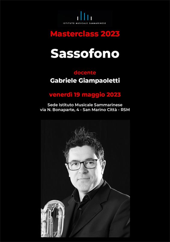 MasterClass di Sassofono tenuta dal M° Gabriele Giampaoletti 