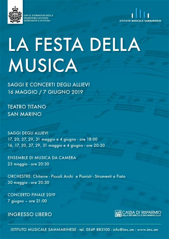 La Festa della Musica 2019, rassegna di saggi e concerti degli allievi