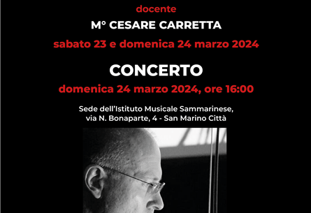 Masterclass M° Cesare Carretta "Corso di pronuncia ed improvvisazione jazz"